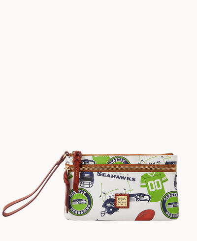 NFL Seahawks Double Zip Wristlet