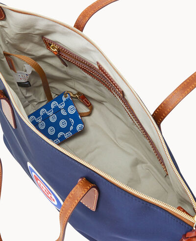 MLB Cubs Top Zip Tote w ID Holder