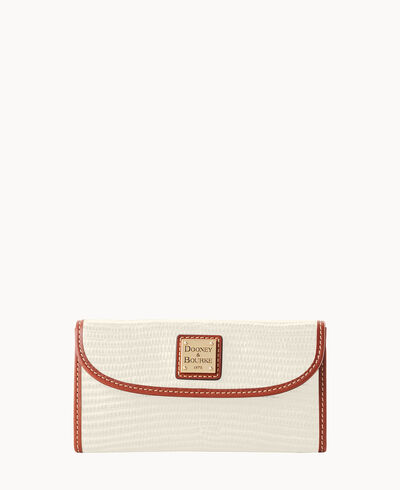 Embossed Lizard Continental Clutch