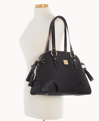 Pebble Grain Domed Satchel