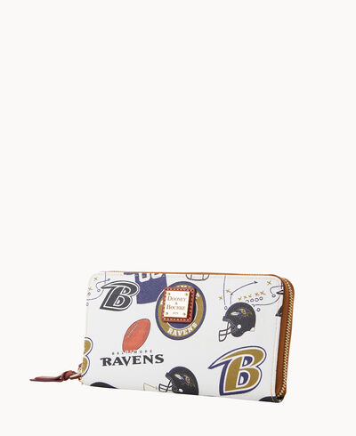 NFL Ravens Large Zip Around Wristlet