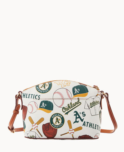 MLB Oakland A's Suki Crossbody Med Wristlet