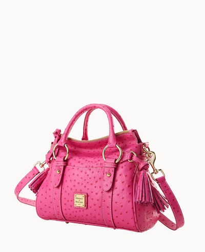 Ostrich Satchel With Pocket
