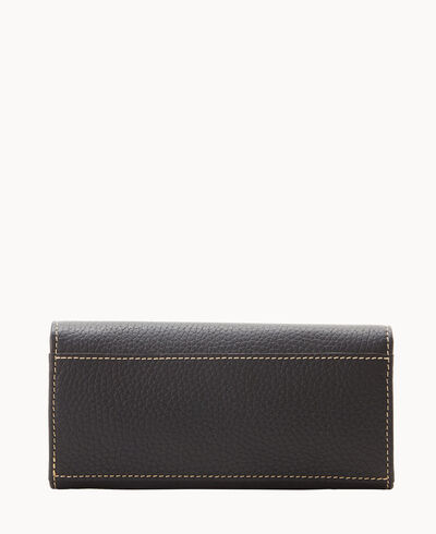 Pebble Grain Accordian Clutch