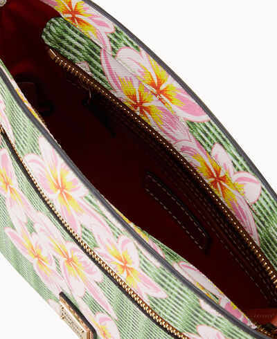 Plumeria Zip Crossbody