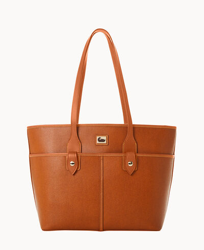 Camden Saffiano Double Pocket Tote