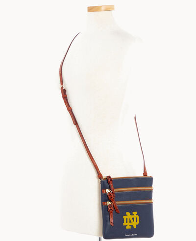 Collegiate Notre Dame Triple Zip Crossbody