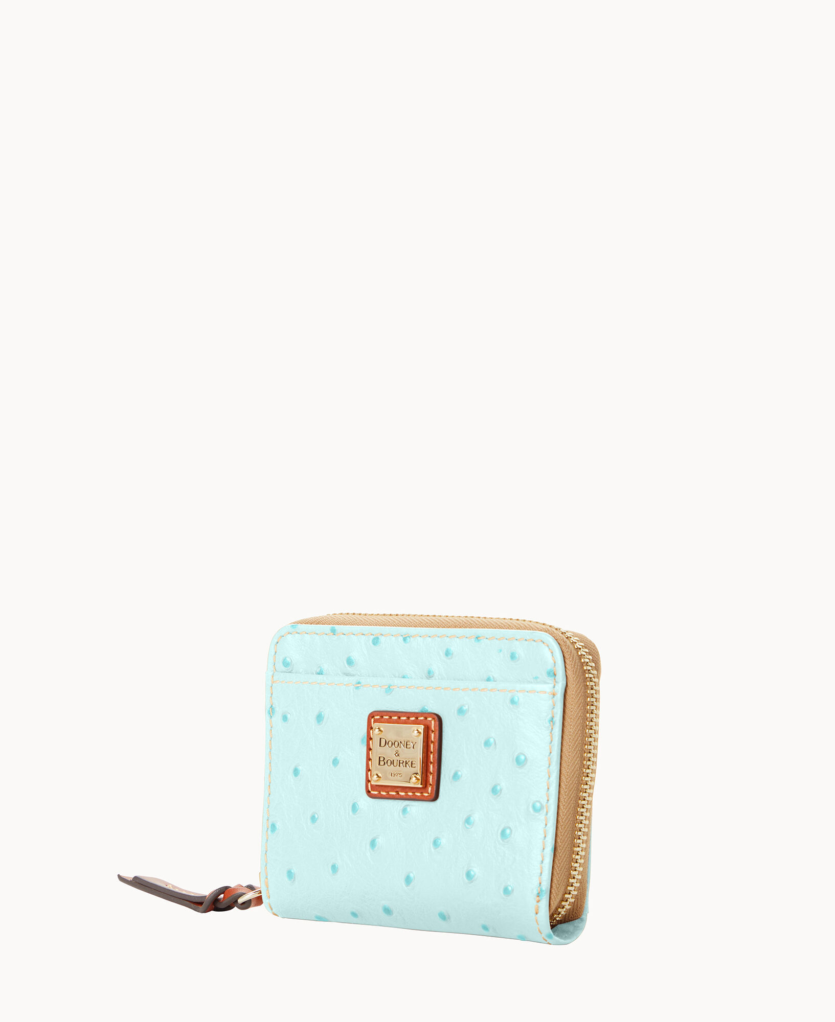 Dooney Bourke Ostrich Small Zip Around Wallet