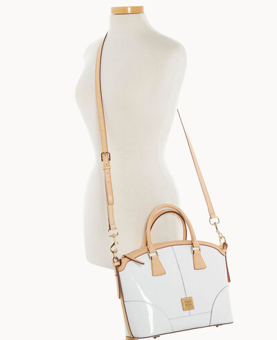 Patent Domed Satchel