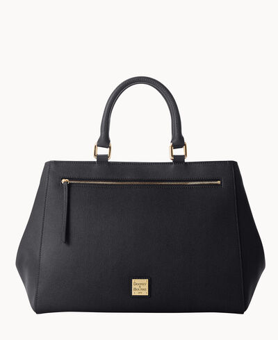 Saffiano Zip Satchel