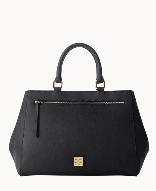 Saffiano Zip Satchel