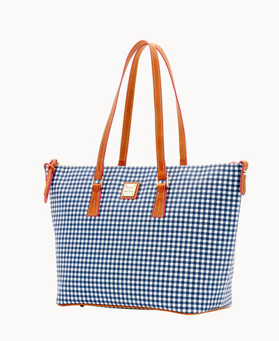 Small Gingham Zip Top Shopper