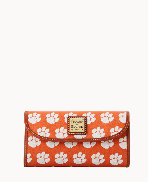 Collegiate Clemson University Continental Clutch