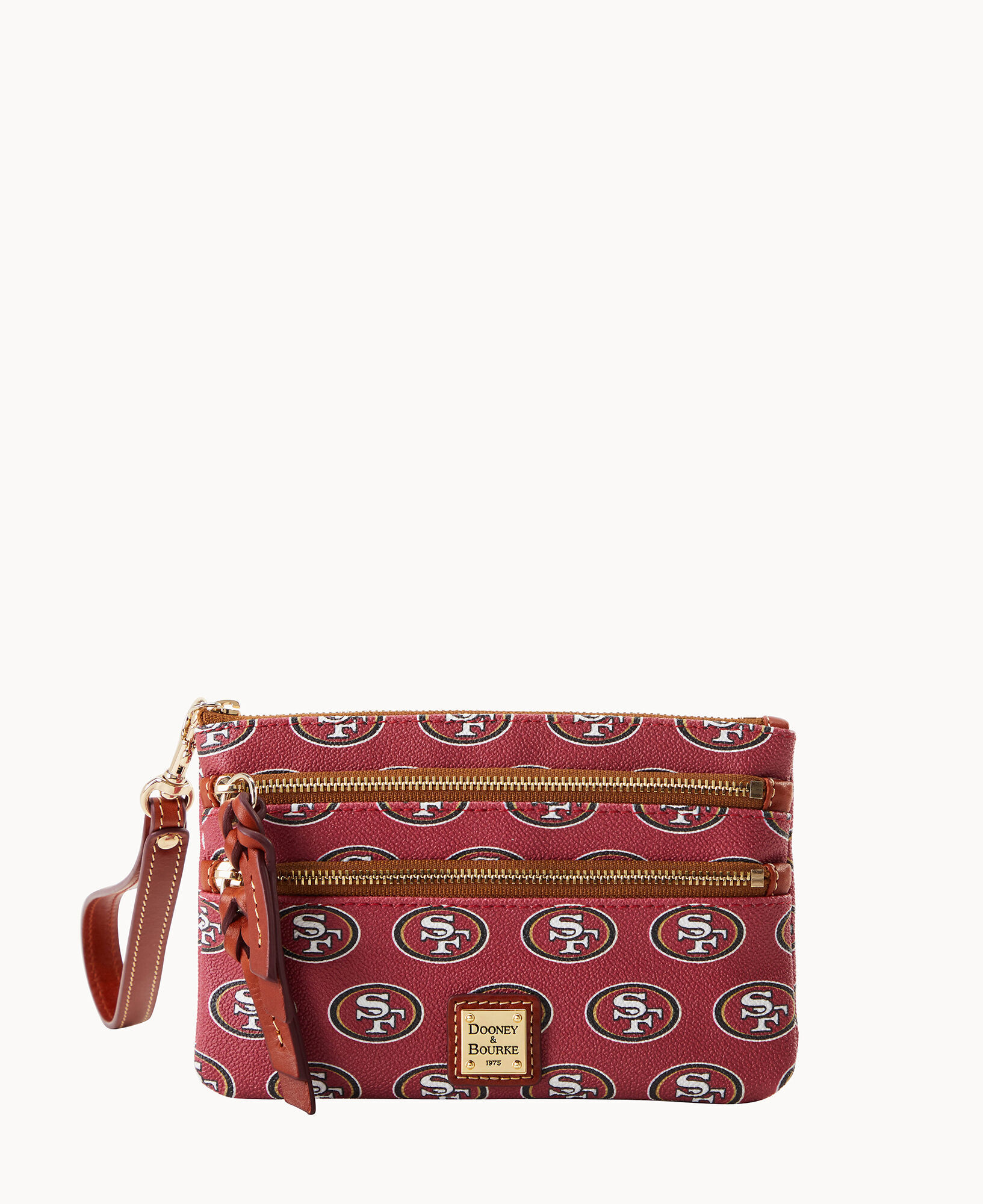 Dooney Bourke NFL 49ers Triple Zip Wristlet