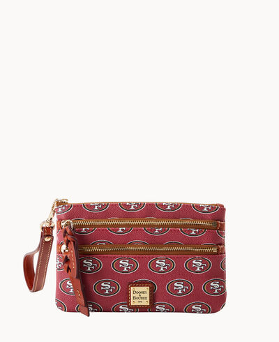 NFL 49ers Triple Zip Wristlet