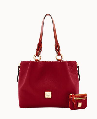 Pebble Grain Large Zip Barlow Small Coin Case