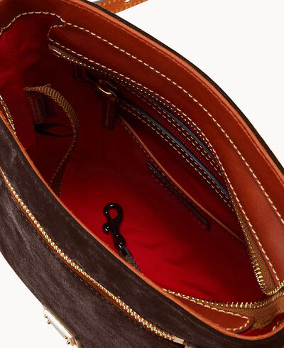 Suede Zip Crossbody
