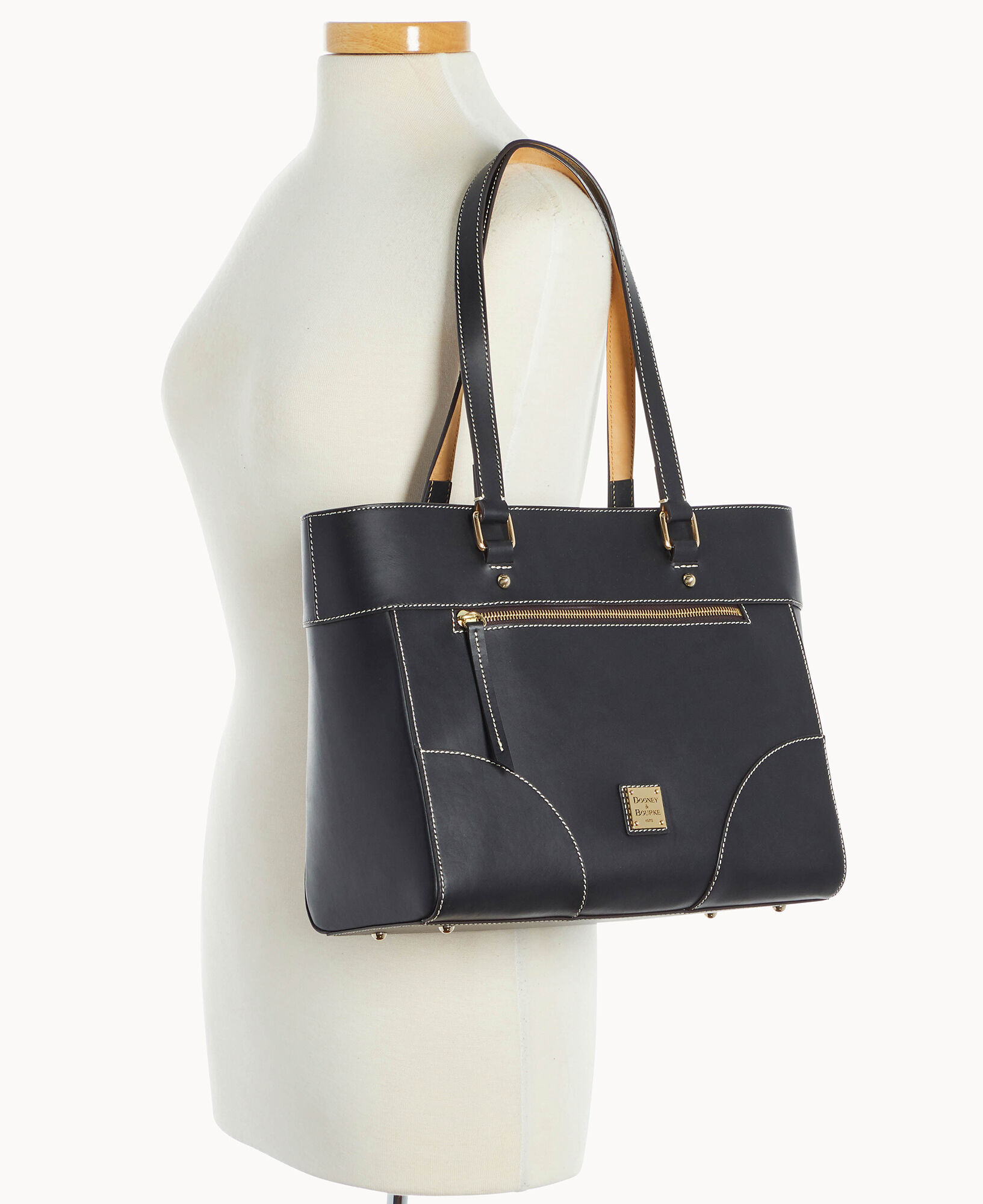 Dooney & bourke beacon best sale ziptop smooth leather tote