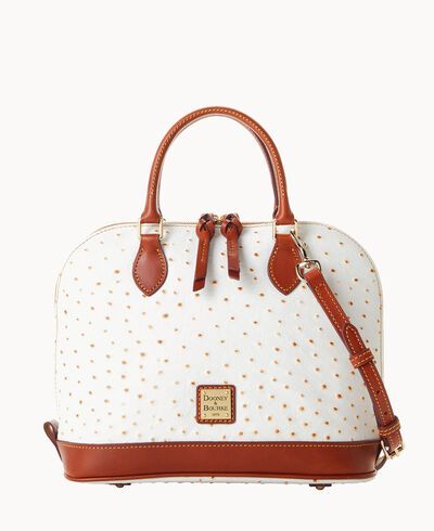 Ostrich Zip Zip Satchel