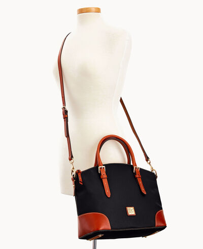 Pebble Grain Domed Satchel