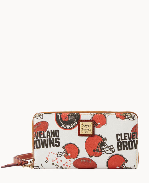 NFL Browns Large Zip Around Wristlet