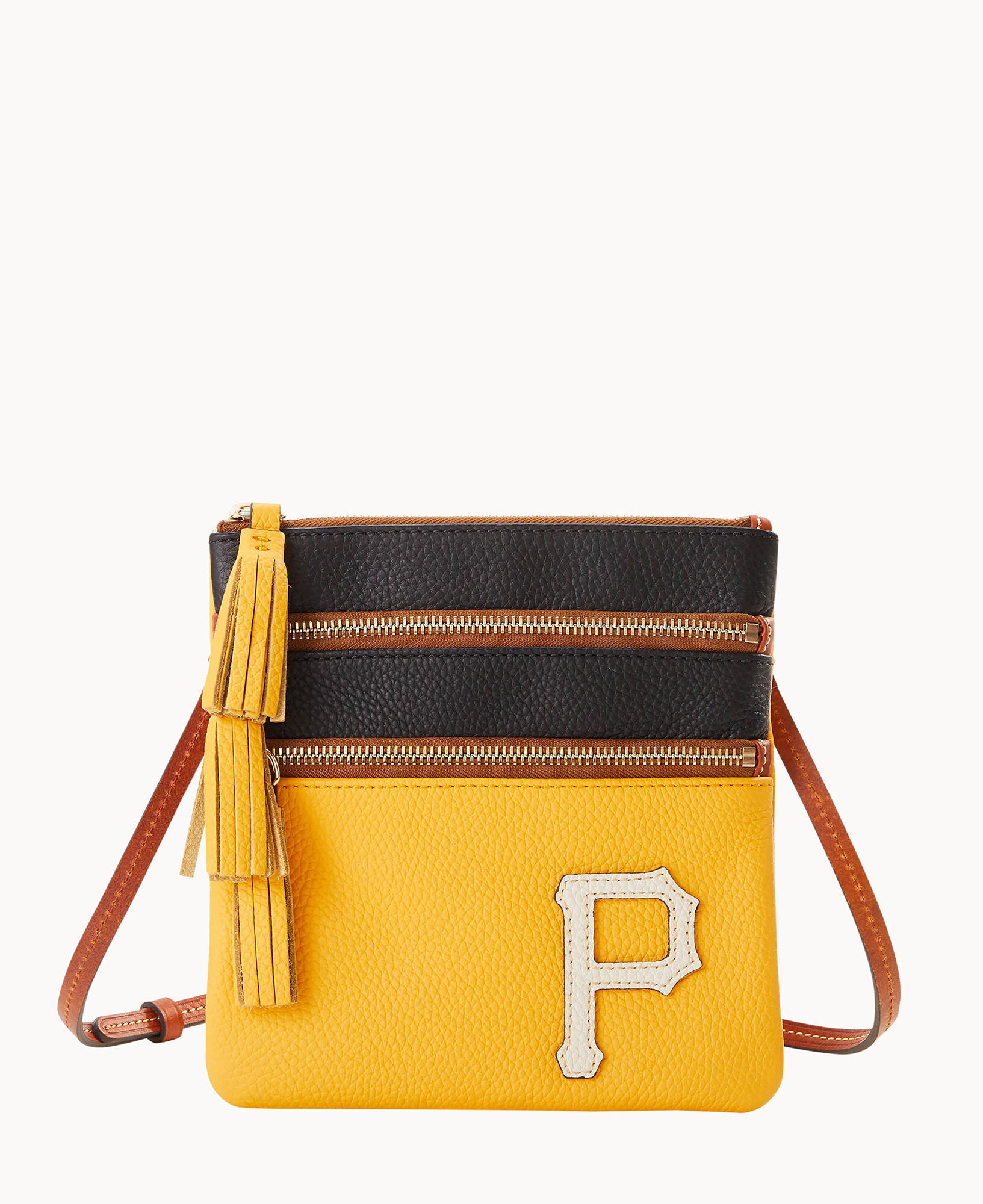 Dooney and bourke triple zip crossbody bag best sale leather