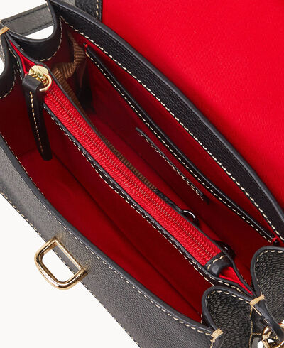 Pebble Grain Small Flap Crossbody