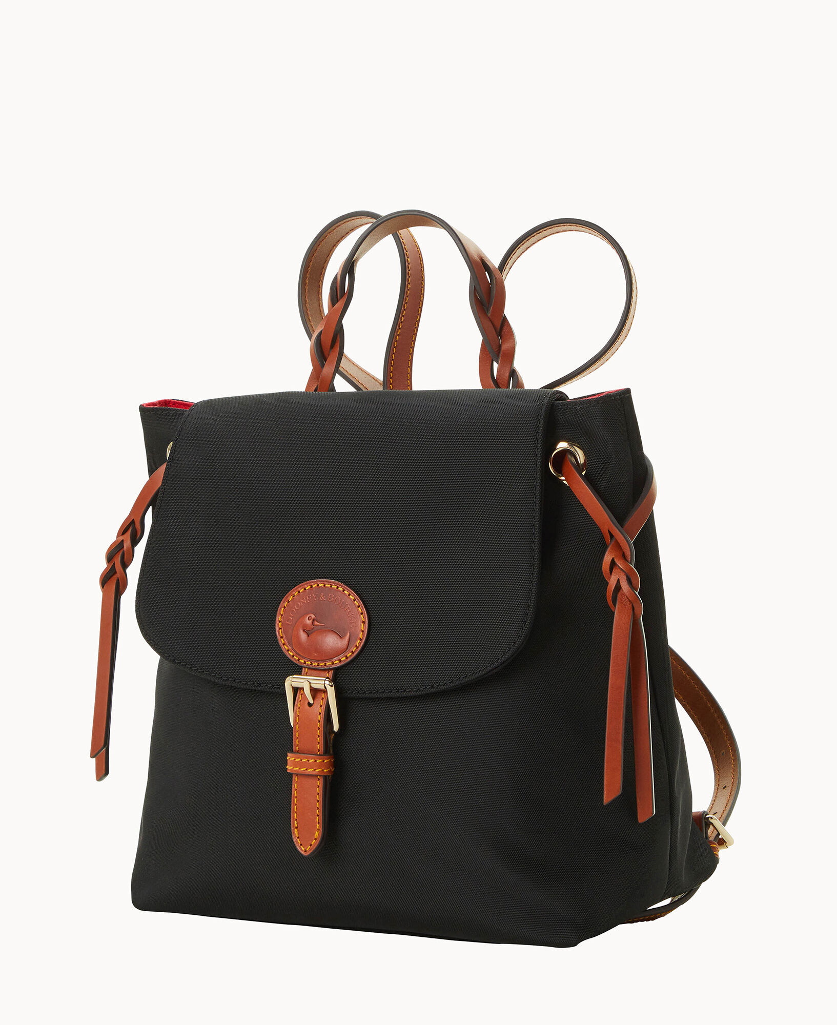  Dooney & Bourke Handbag, Nylon Flap Backpack - Black