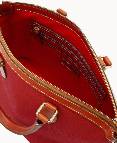 Pebble Grain Domed Satchel