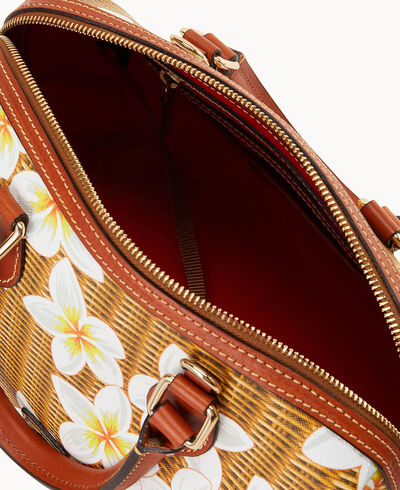Plumeria Barrel Satchel