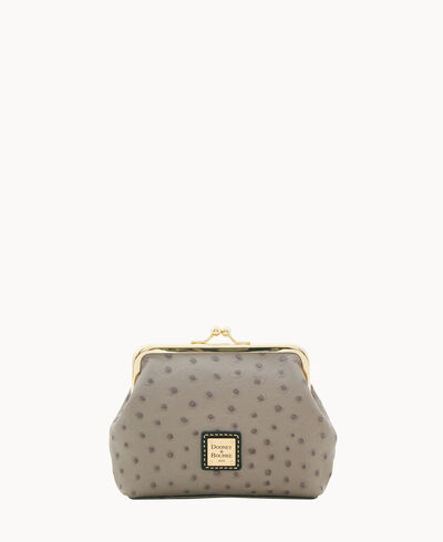 Ostrich Large Frame Purse