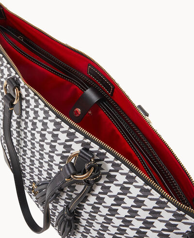 Houndstooth Career Tote