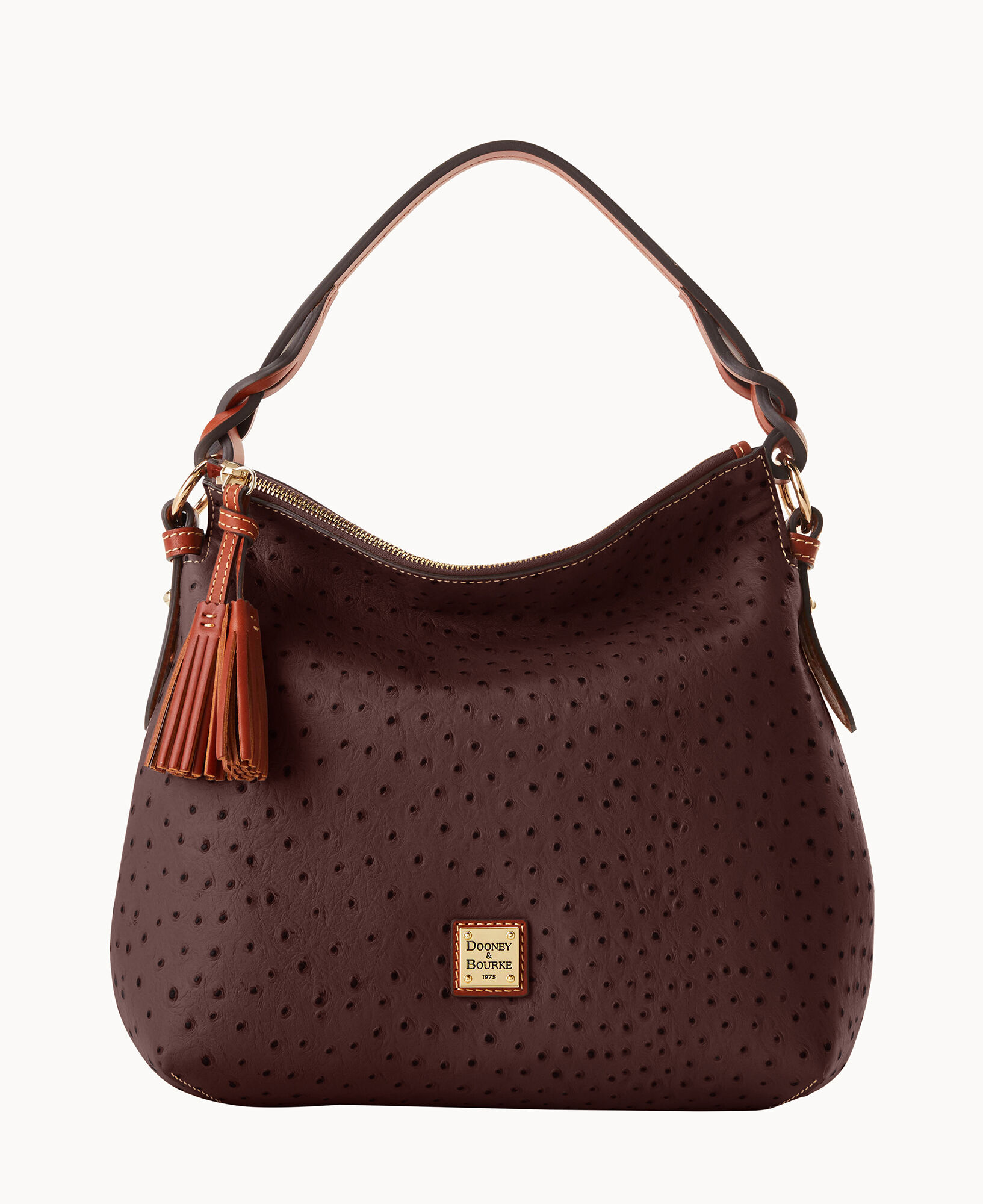 Dooney Bourke Ostrich Twist Strap Hobo
