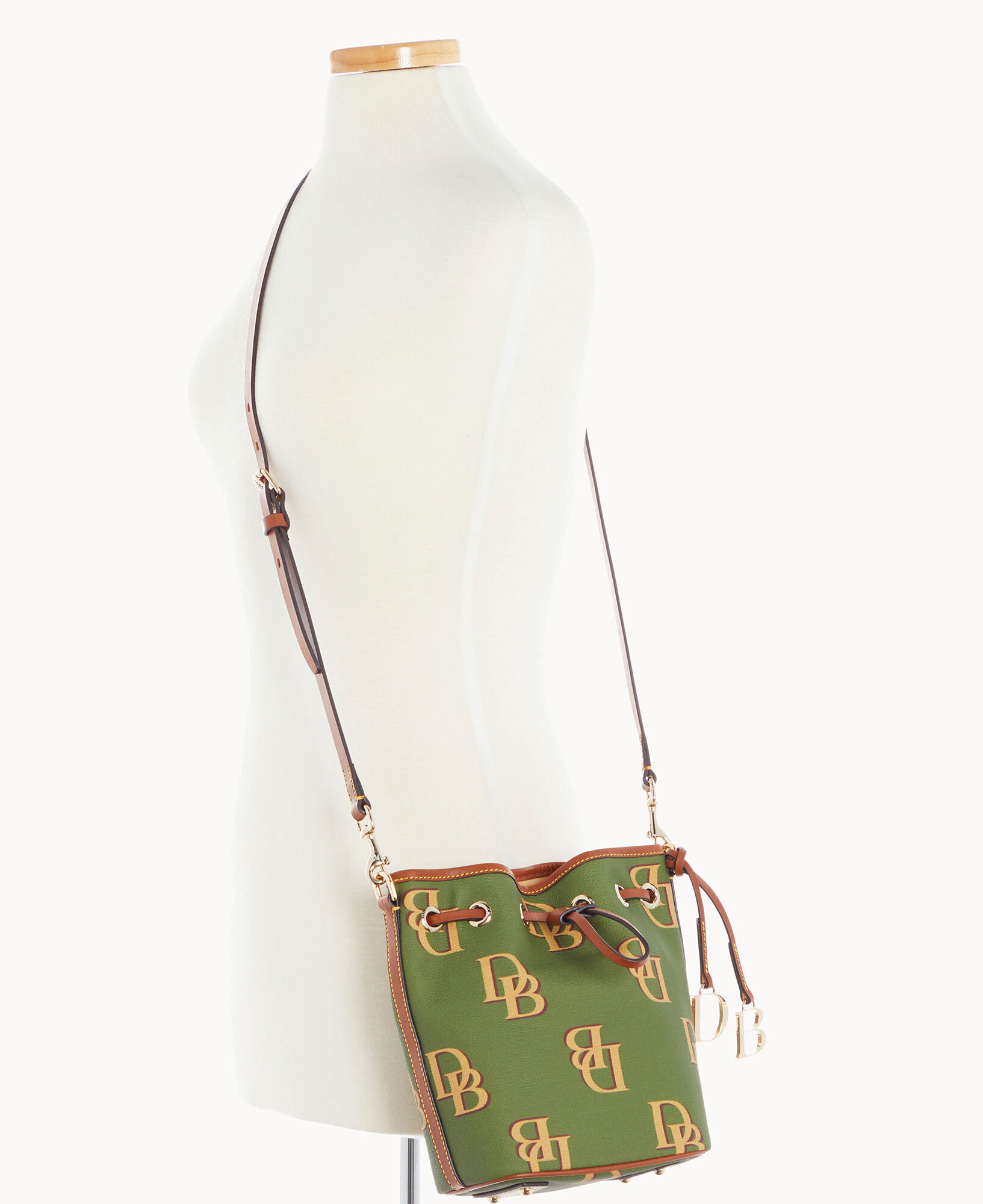 Dooney & Bourke Ostrich Small Drawstring Shoulder Bag