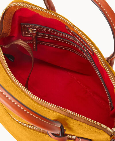 Suede Domed Satchel