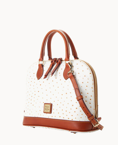 Ostrich Zip Zip Satchel