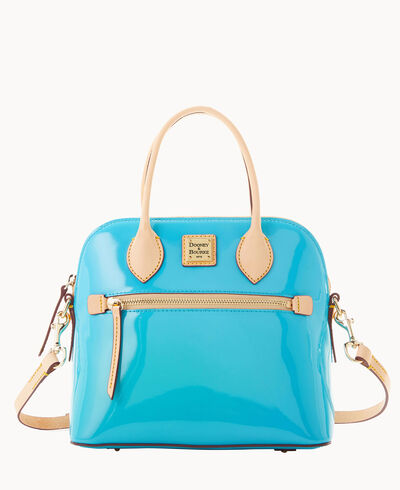 Patent Domed Satchel