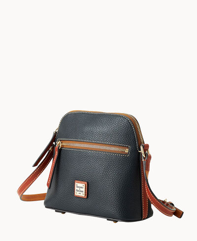 Pebble Grain Domed Crossbody