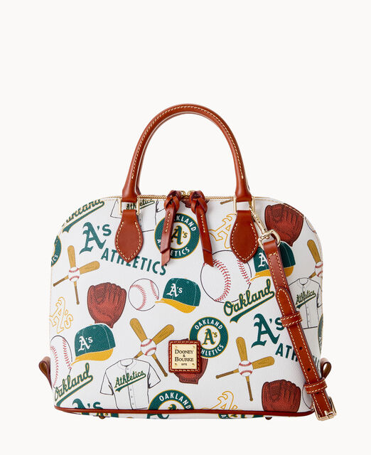 Lids Oakland Athletics Dooney & Bourke Game Day Triple-Zip Crossbody Purse