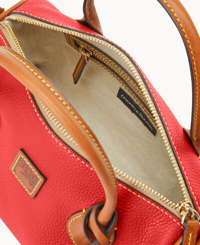 Pebble Grain Barrel Satchel