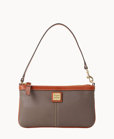 Pebble Grain Large Slim Wristlet
