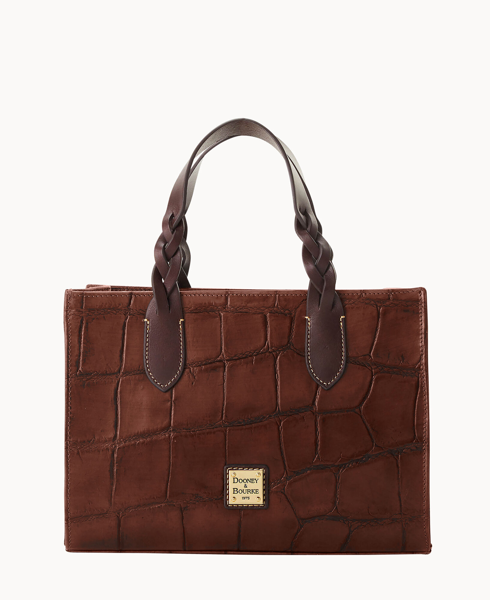 Dooney and bourke cheap croco embossed leather satchel
