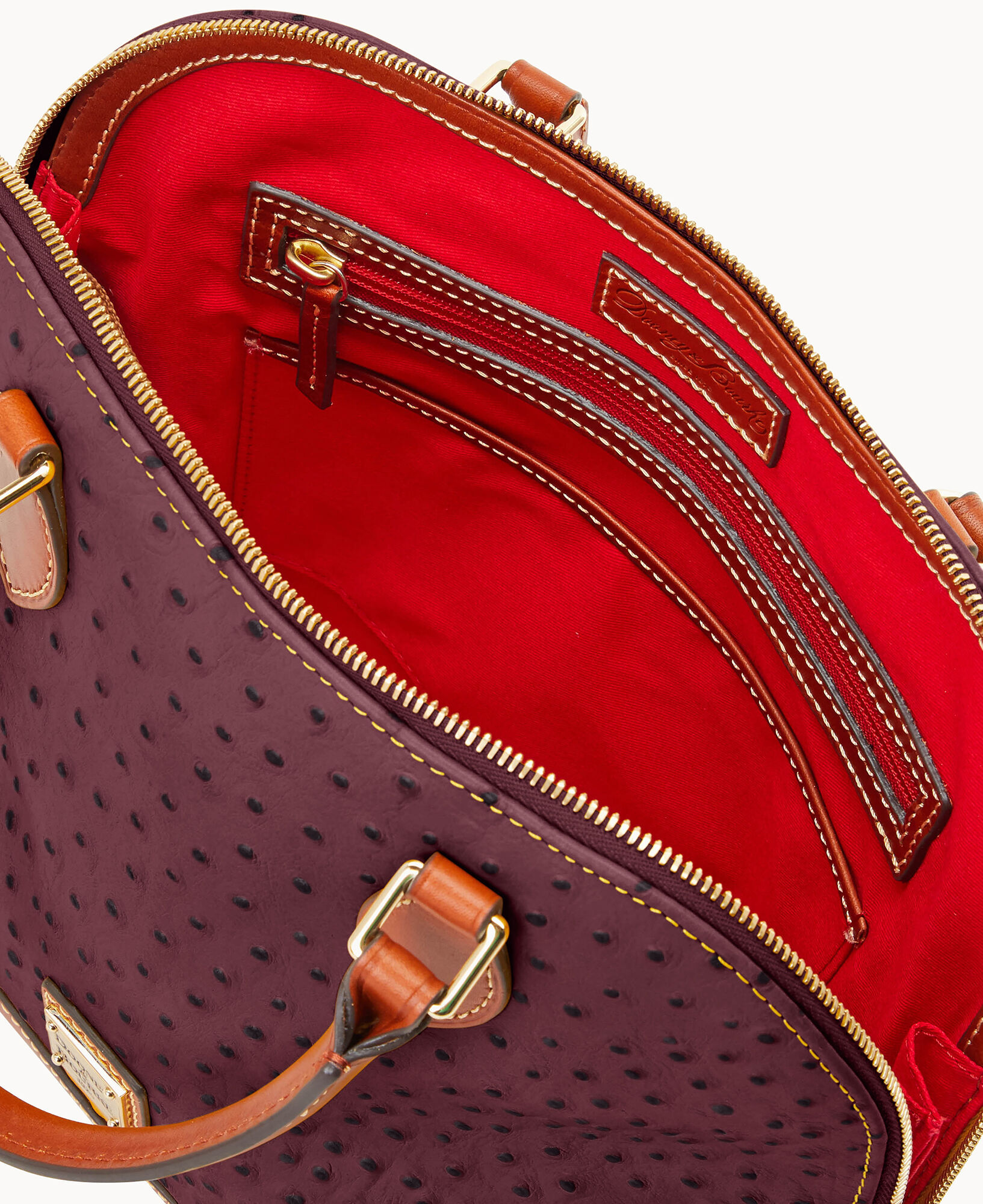 Dooney and bourke ostrich domed satchel outlet