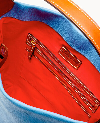 Calf Small Logo Lock Shoulder Bag