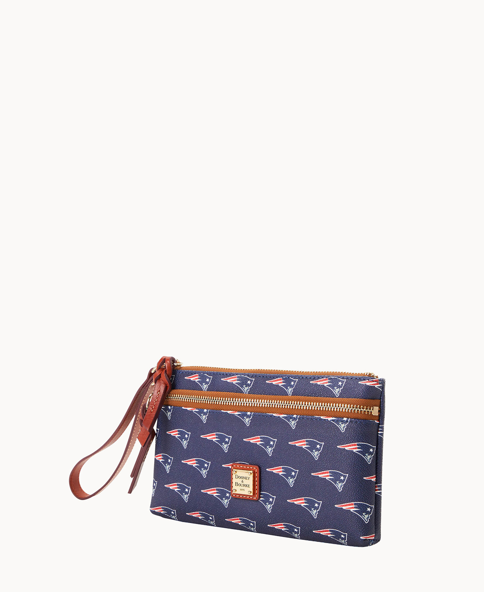 Dooney Bourke NFL Patriots Double Zip Wristlet