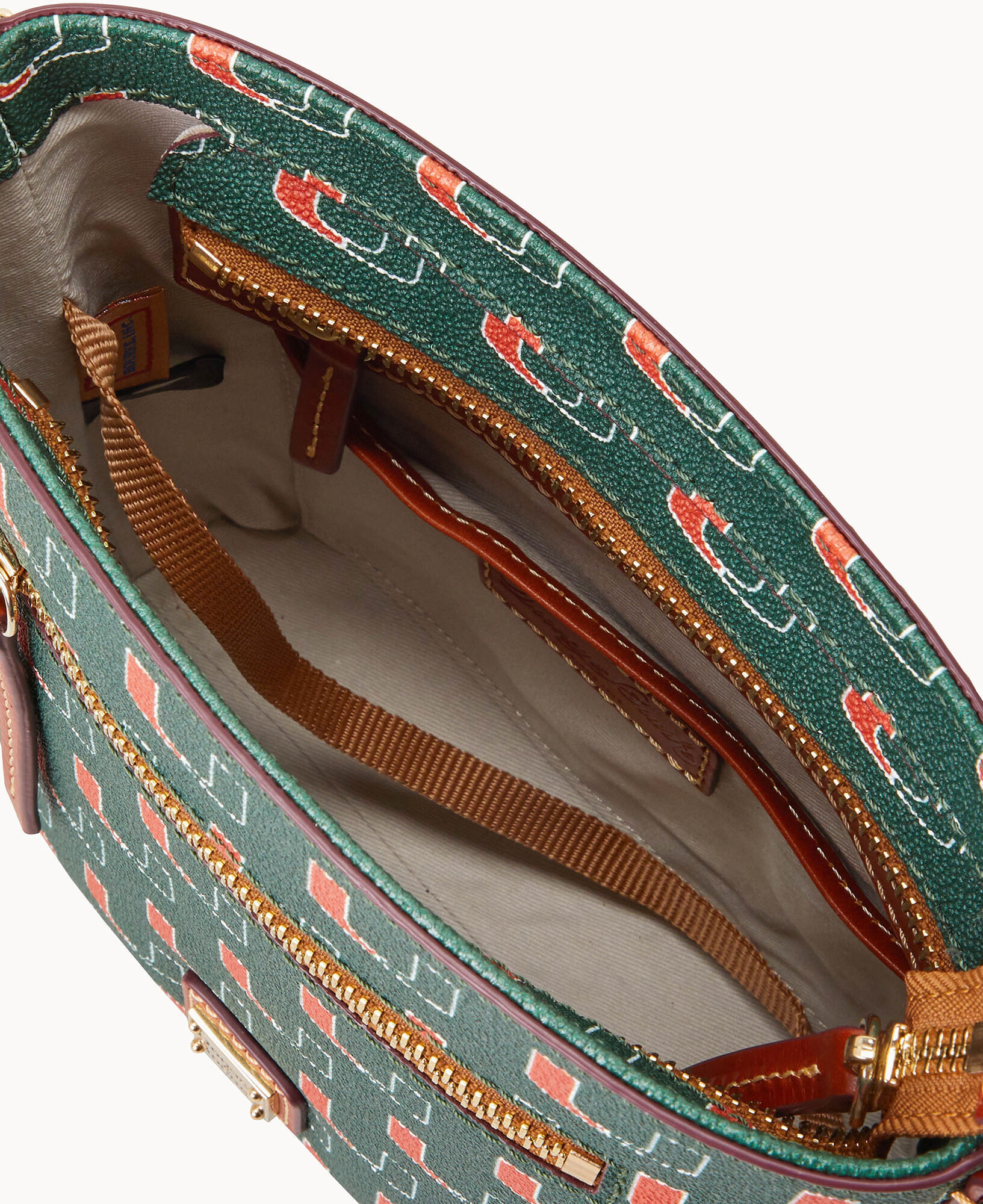 Dooney Bourke Collegiate Miami Small Zip Crossbody