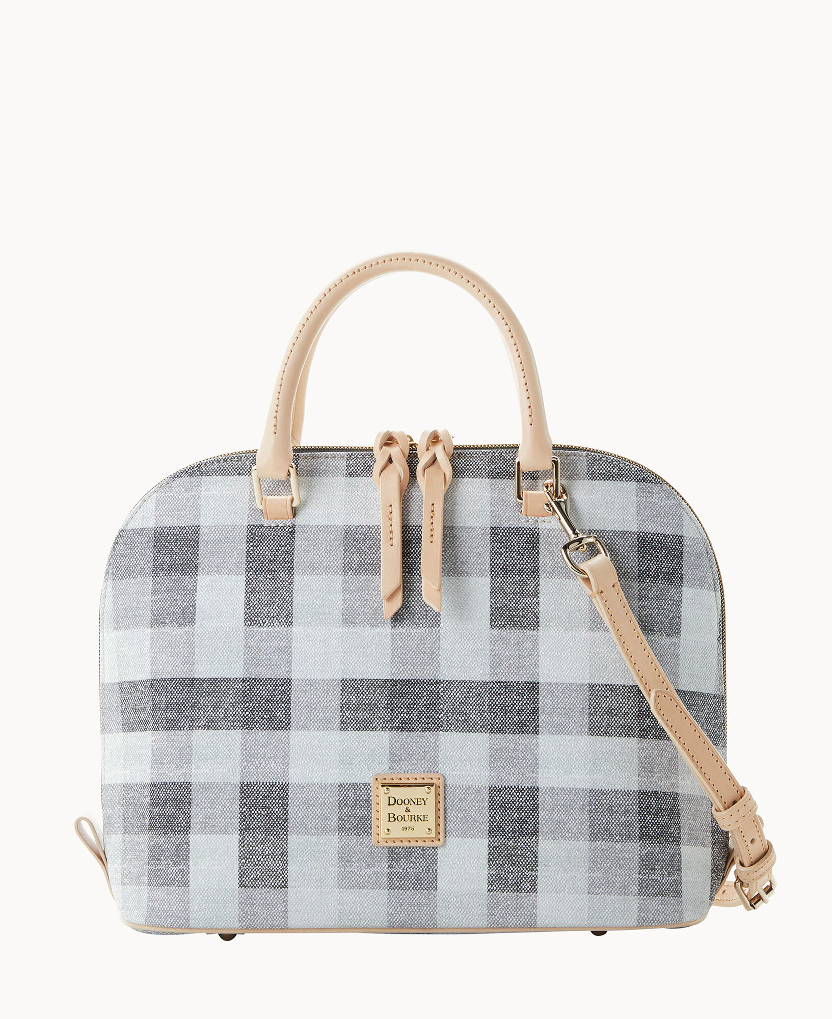 Dooney & Bourke Quadretto Check Zip Zip Satchel