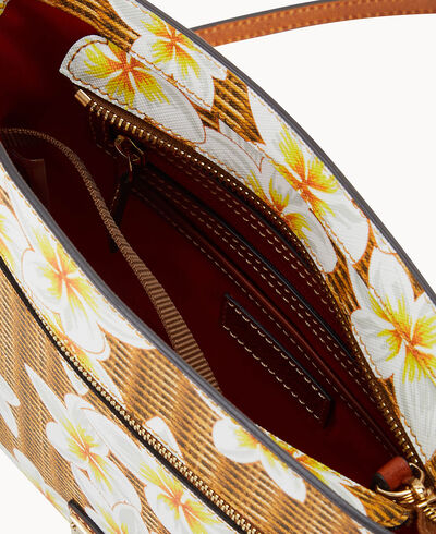 Plumeria Small Zip Crossbody