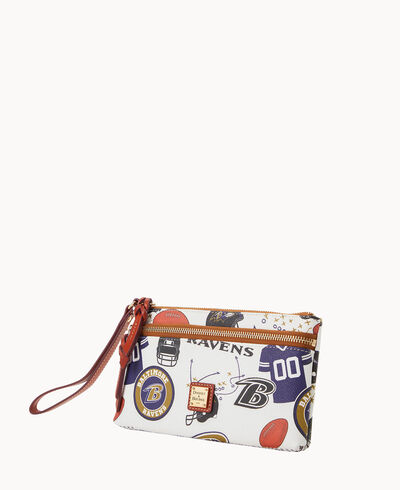 NFL Ravens Double Zip Wristlet
