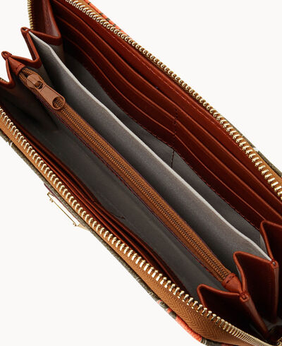 NFL Browns Large Zip Around Wristlet